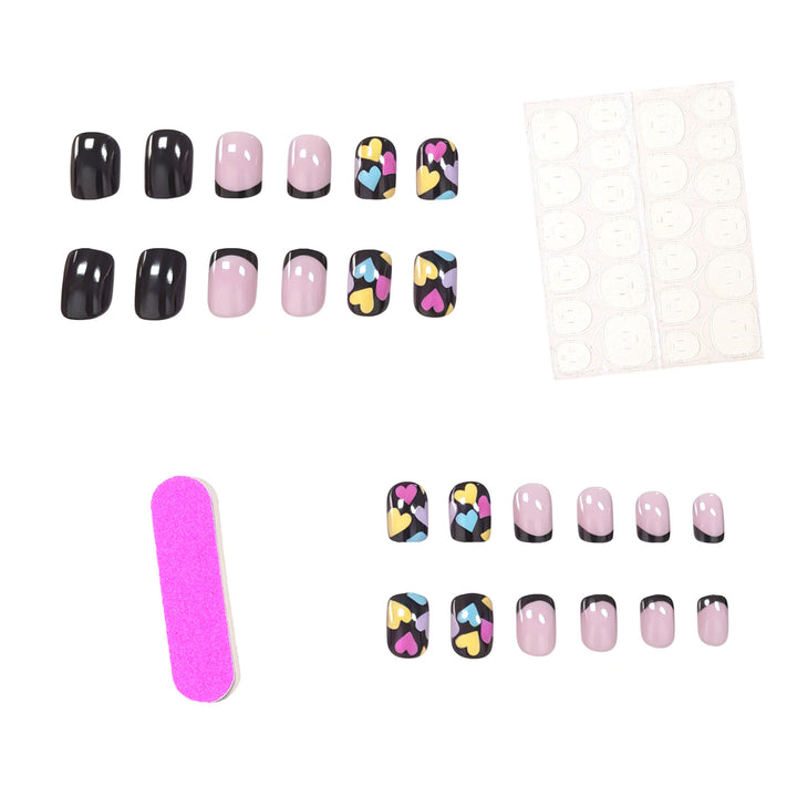 Artistic Heart Pattern Nail Art Kalsten