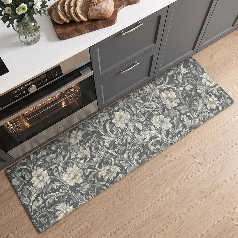Floral Pattern Kitchen Comfort Mat