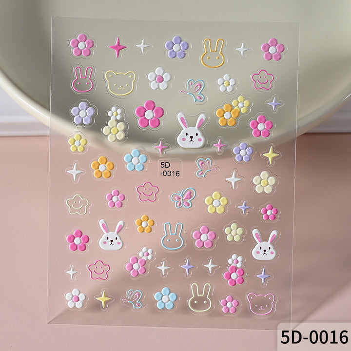 Cute Animal-Themed Nail Art Stickers