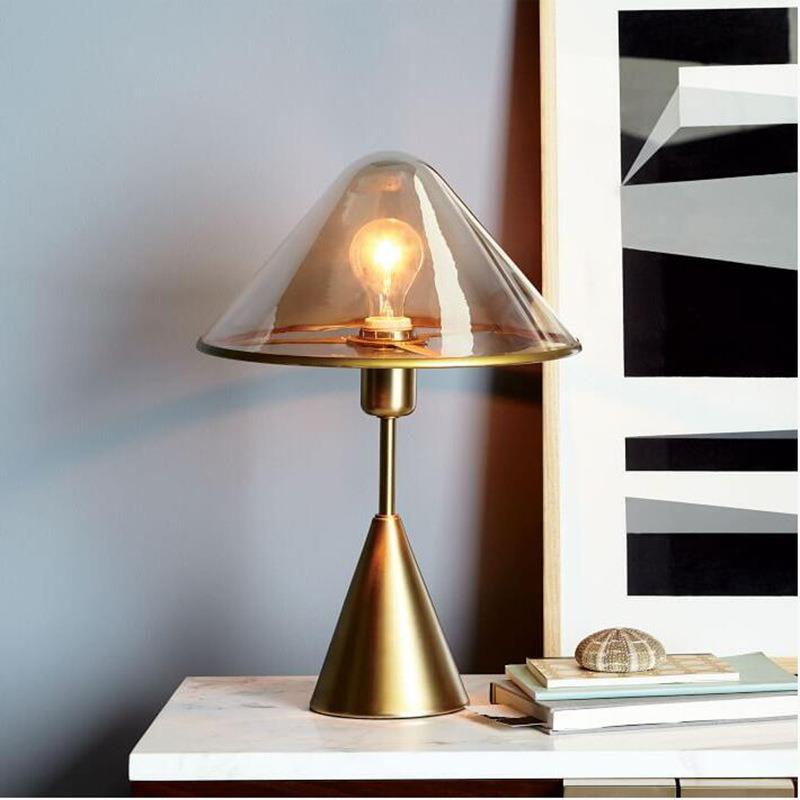 Modern Glass Cone Table Lamp