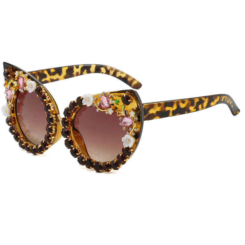 Women's Heart-shaped Sunglasses with Sparkling Accents Kalsten