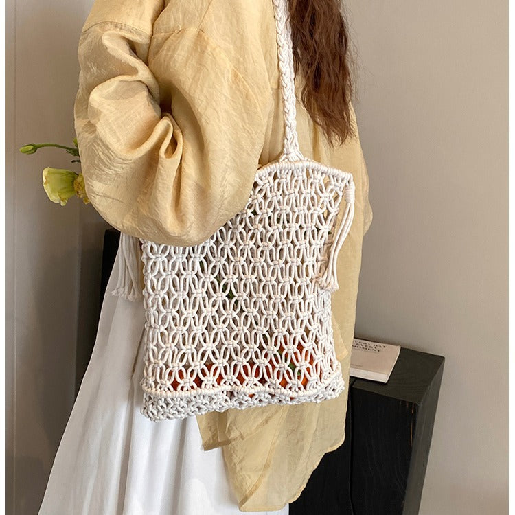 Handcrafted Woven Beach Tote