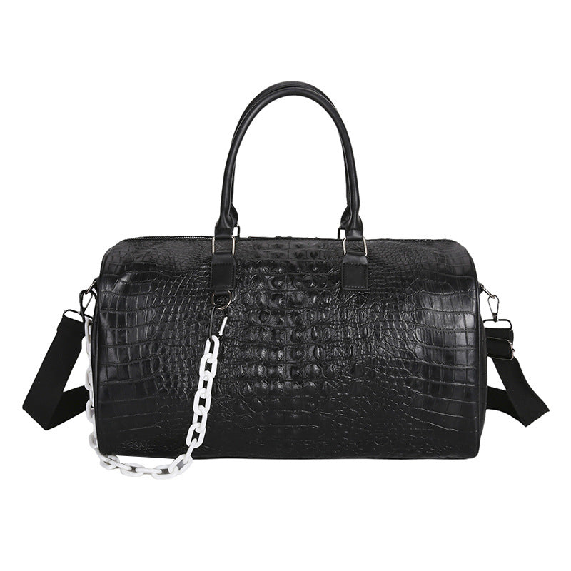 Crocodile Textured Luxurious Travel Duffle Bag Kalsten