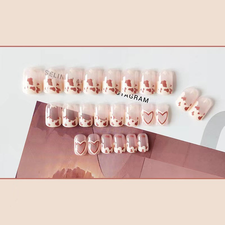 Artistic nail art with heart design Kalsten
