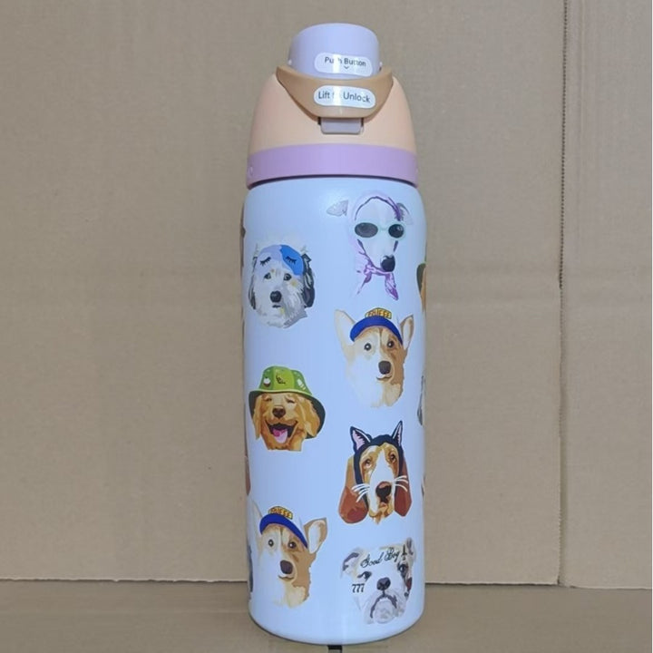 Insulated Stainless Steel Vacuum Water Bottle With One-Touch Flip Lid And Leakproof Safety Lock