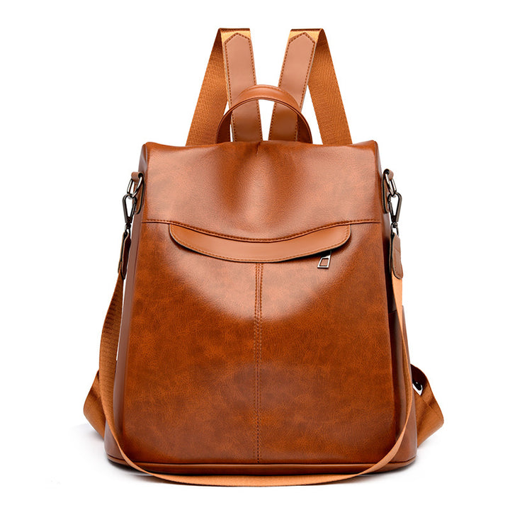 Versatile Structured Leather Backpack Kalsten