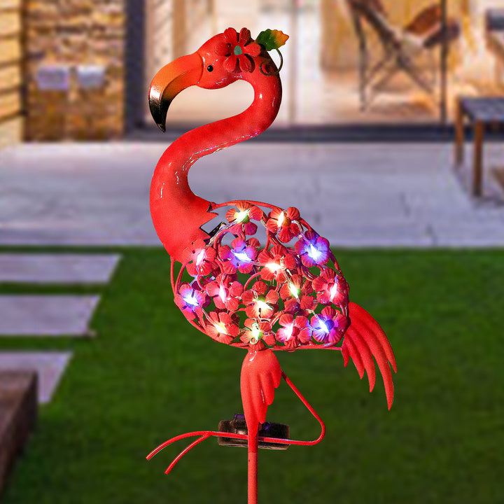 Decorative Metal Peacock Garden Stake Sculpture With Integrated LED Fairy Lights And Weatherproof Outdoor Stake Kalsten