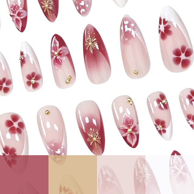 Artistic Floral Acrylic Nail Extensions Kalsten 1789915666