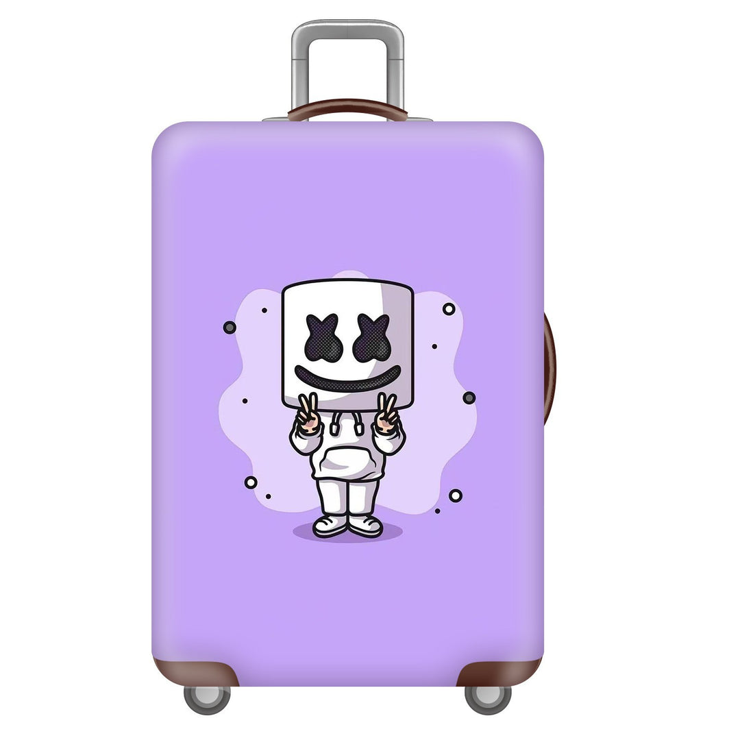 Unisex nan robust Hart shell trolley with lion portrait motif print, shock-resistant ABS polycarbonate shell, multi-wheeled chassis and TSA security lock Kalsten