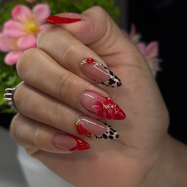 Artistic Floral Nail Enhancements Kalsten