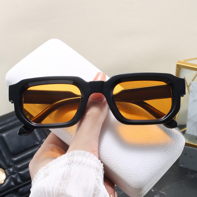 Women's fashionable square sunglasses with clear frame Kalsten