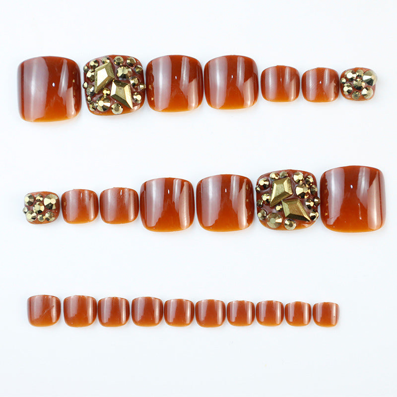 Decorative Press-On Toenail Set 1790727178
