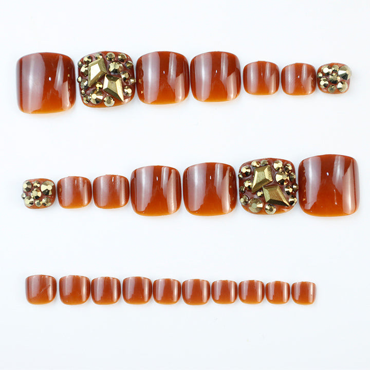 Decorative Press-On Toenail Set 1790727178