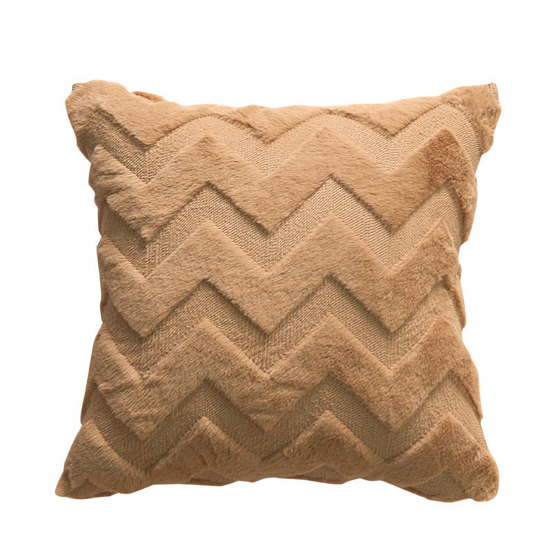 Luxurious plush decorative cushion cover with zigzag tufting and extra soft texture Kalsten