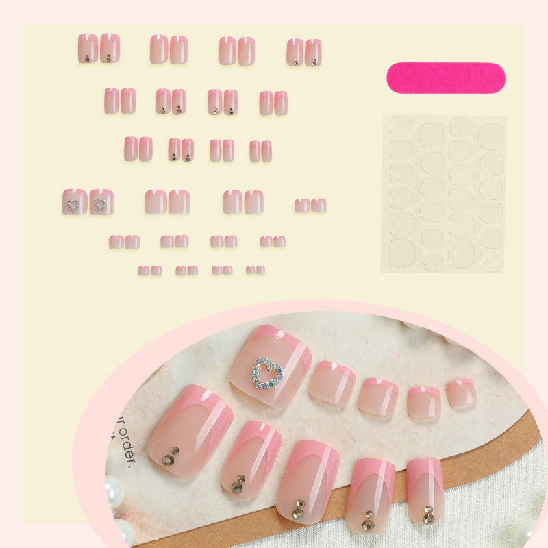 Acrylic Nail Set with Stylish Accents Kalsten
