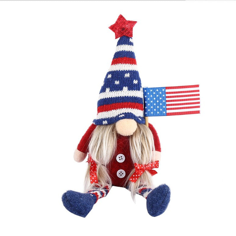 Decorative Patriotic Gnome Figurine Kalsten