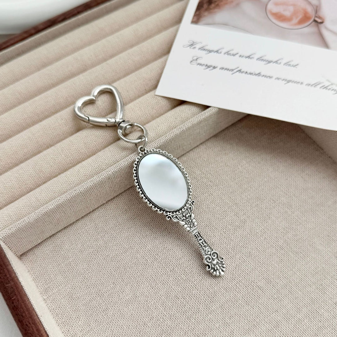 Vintage-Style Compact Mirror Keychain Kalsten