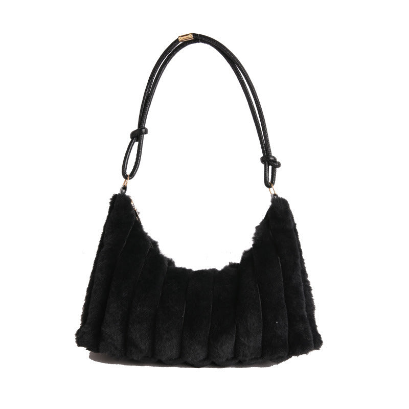 Luxurious Faux Fur Hobo Bag Kalsten
