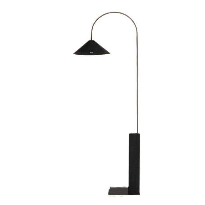 Modern Arching Floor Lamp with Unique Shade Design