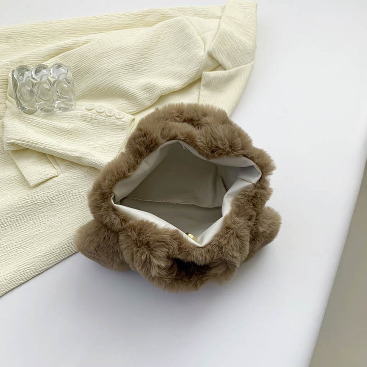 Cozy plush shoulder bag with ear application Kalsten