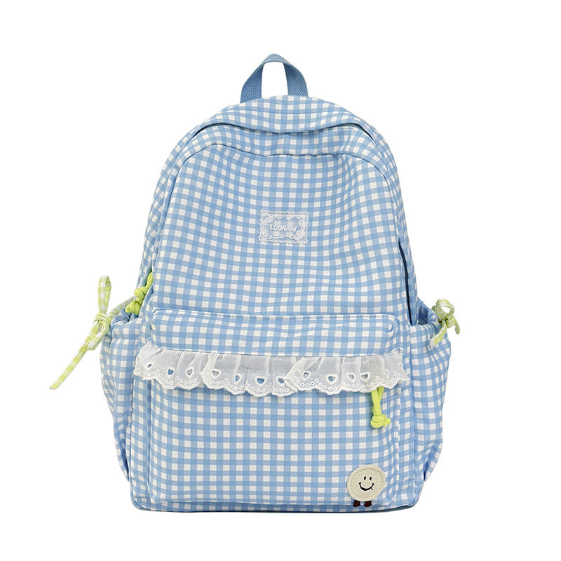 Cute Gingham Print Backpack Kalsten