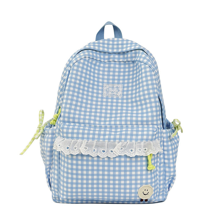 Cute Gingham Print Backpack Kalsten
