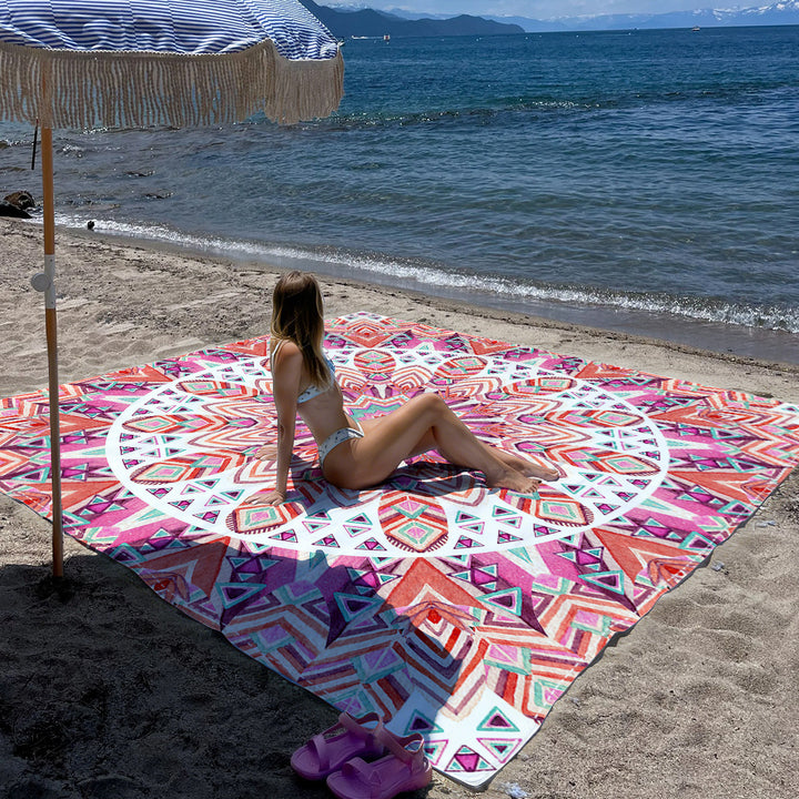 Mandala Design Beach Mat Kalsten