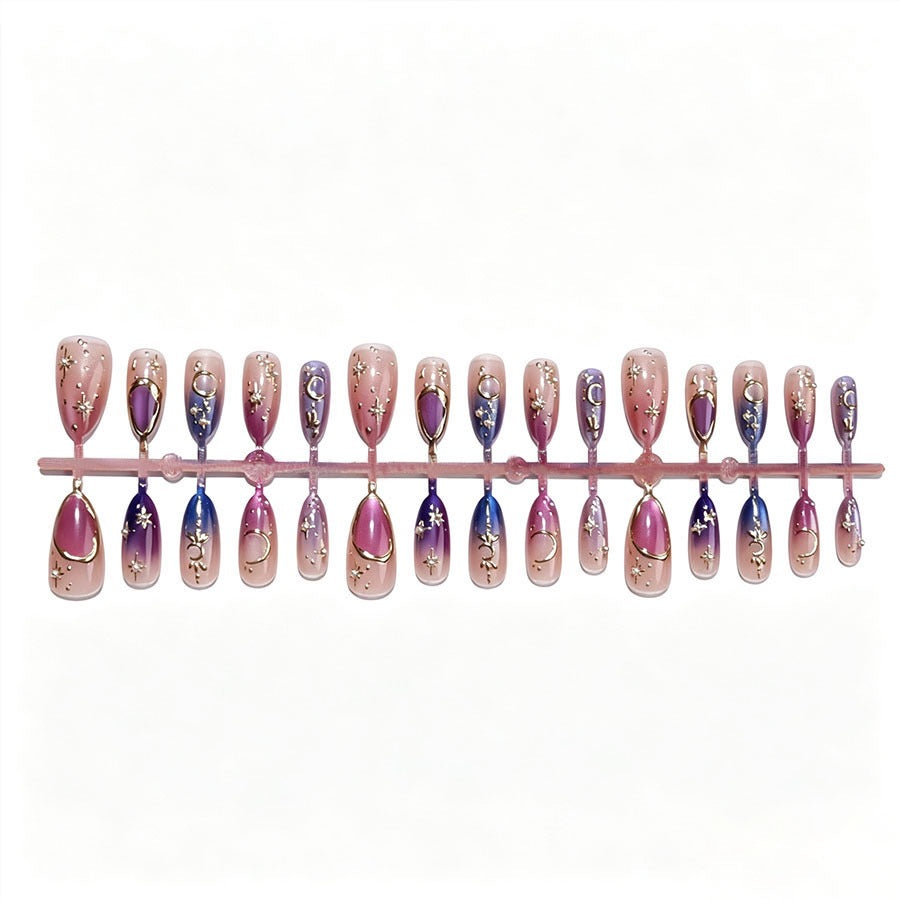 Nail art set with glamorous star designs Kalsten