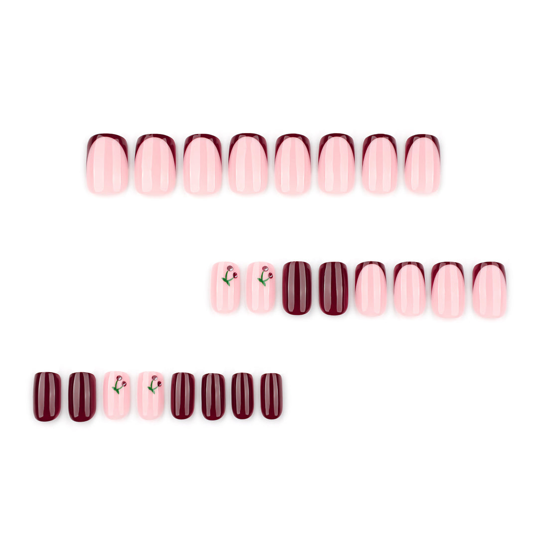 Artful nail extensions with elegant gradient and delicate accents Kalsten