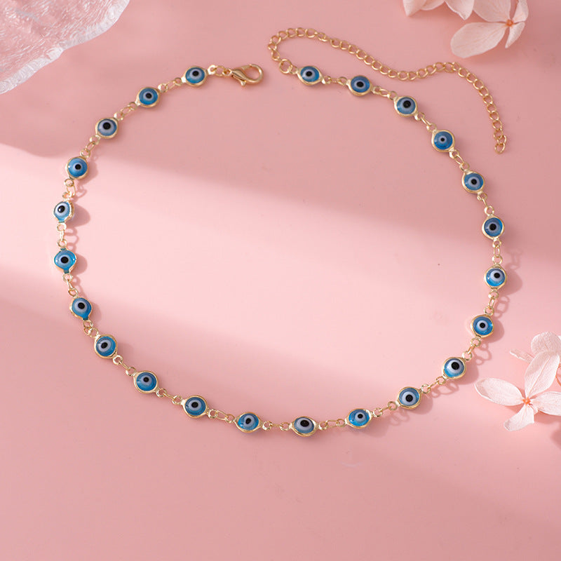 Decorative Evil Eye Charm Necklace Kalsten