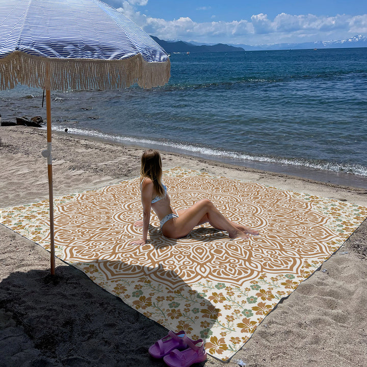 Mandala Design Beach Mat Kalsten