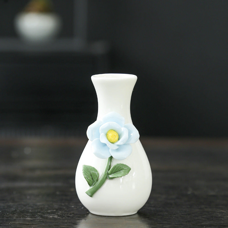 Elegant Floral Themed Ceramic Vase Kalsten