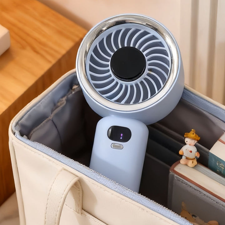 Ladies portable mini fan with digital speed display Kalsten