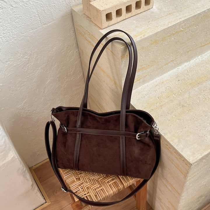Versatile Suede Tote Bag