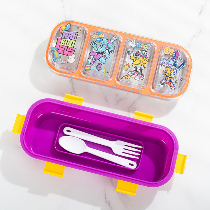 Shark-Themed Multi-Compartment Lunch Box