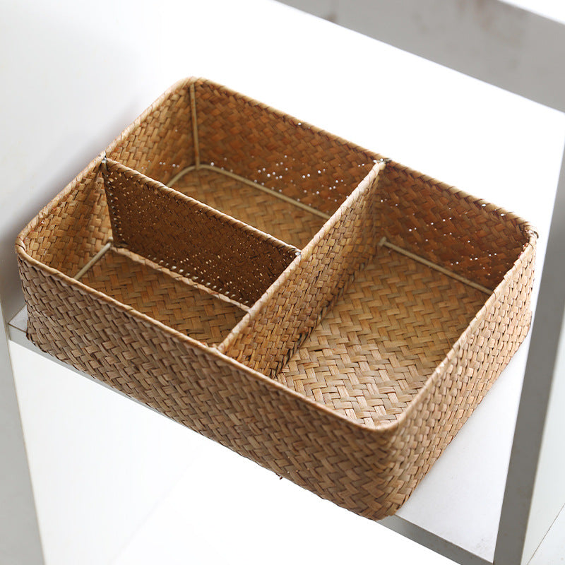 Woven Multi-Compartment Storage Basket Kalsten