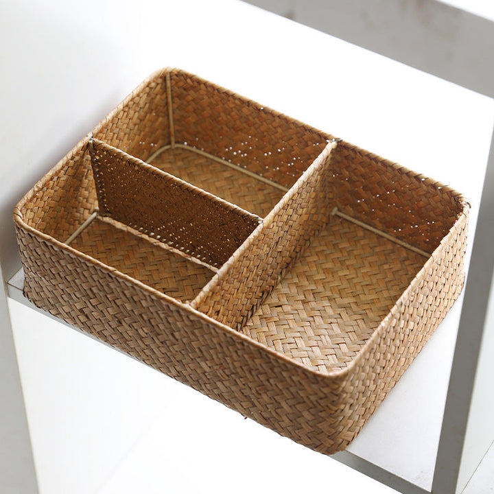 Woven Multi-Compartment Storage Basket Kalsten