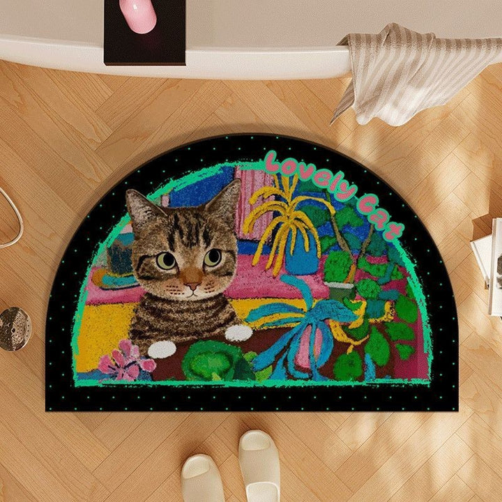 Cat-Themed Bath Mat Kalsten
