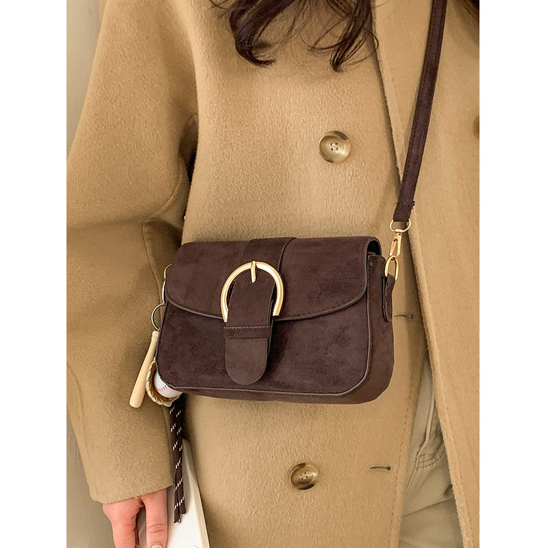 Elegant Suede Crossbody Purse