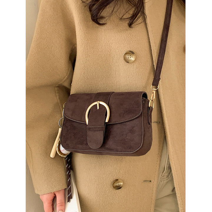 Elegant Suede Crossbody Purse