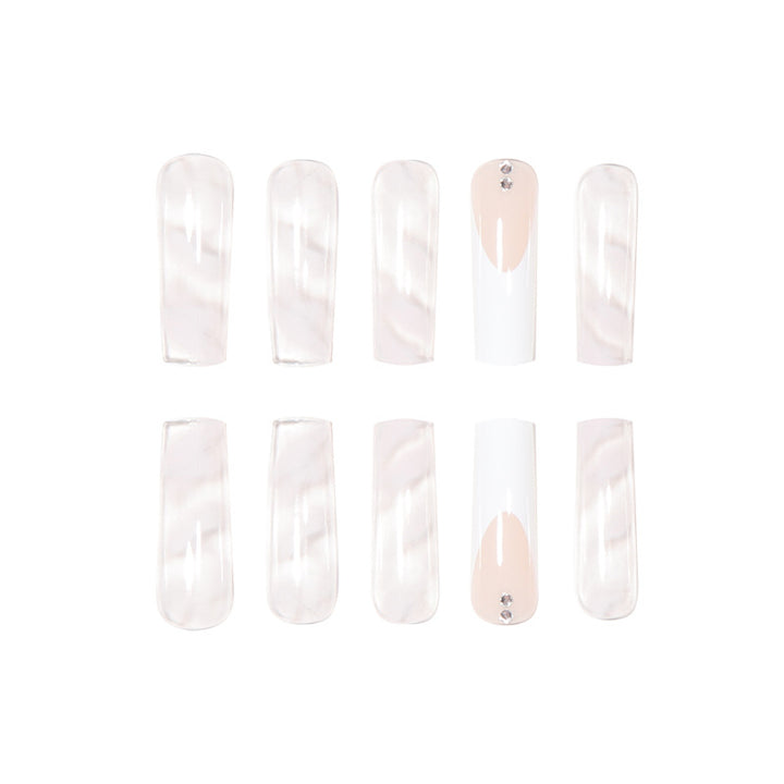 Crystal-Embellished Stiletto Press-On Nails Kalsten
