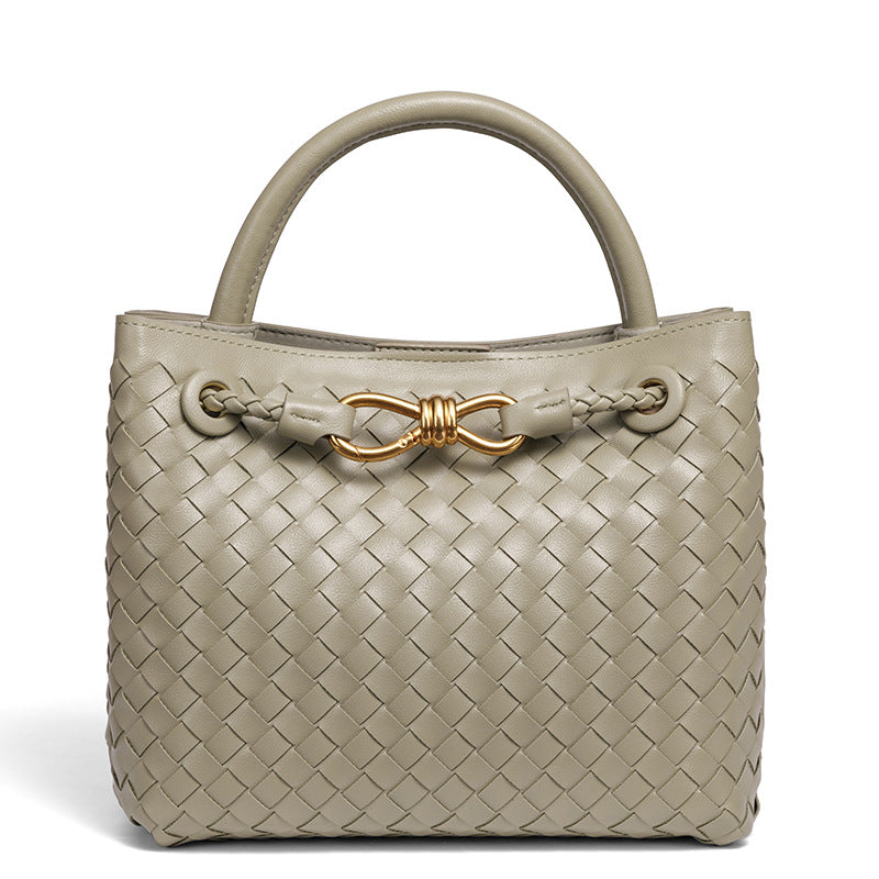 Elegant Braided Leather Tote Kalsten