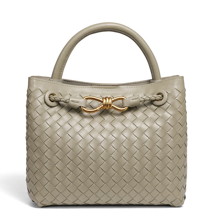 Elegant Braided Leather Tote Kalsten