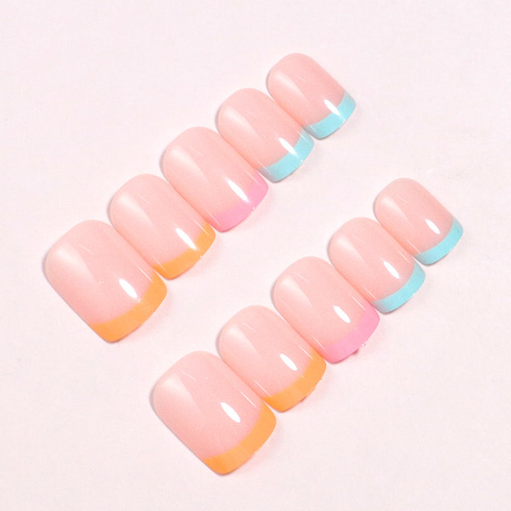Premium Gradient French Tip Press-On Nail Set Kalsten