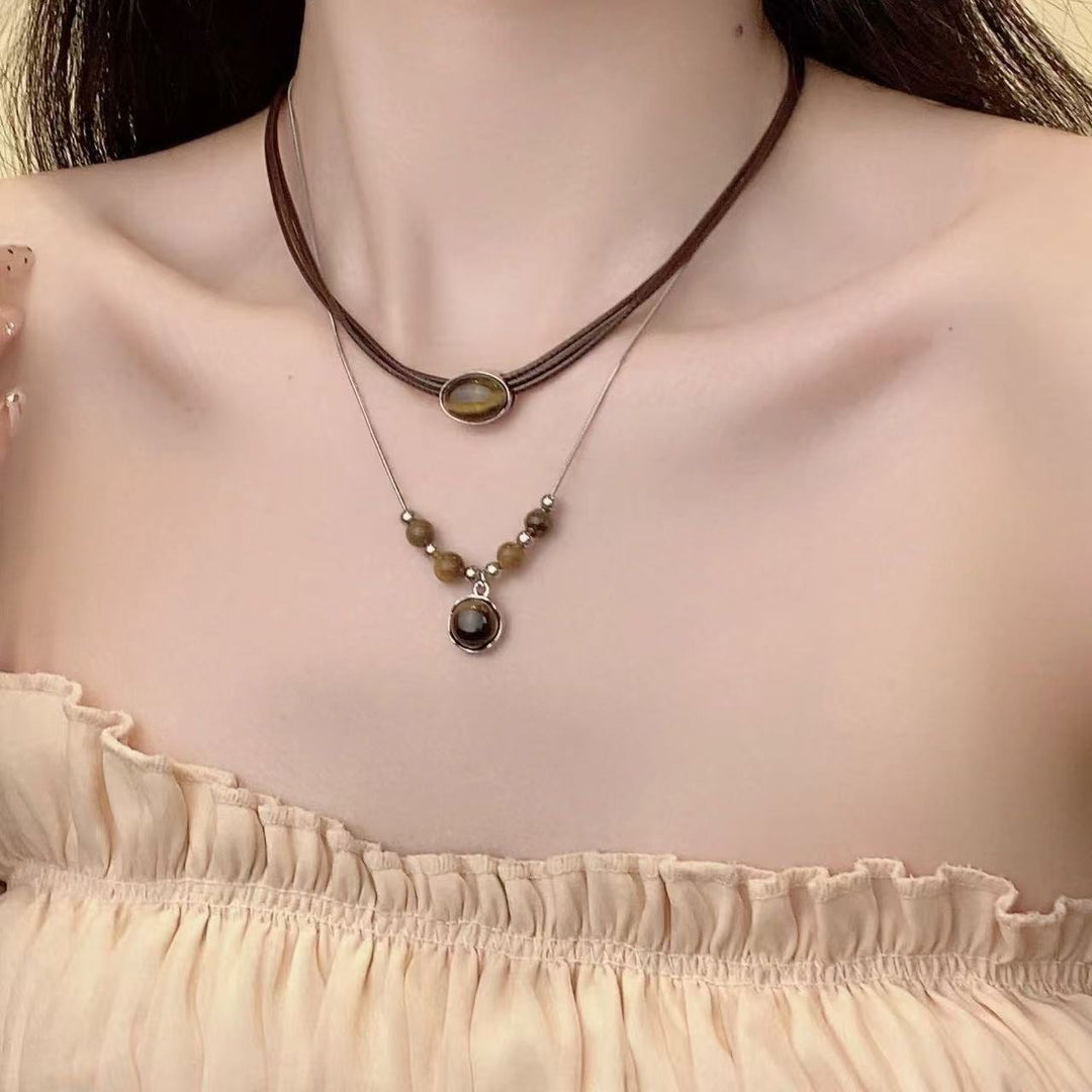 Tiger Eye Pendant Necklace Kalsten