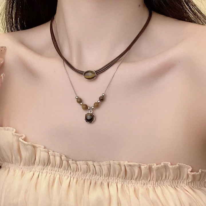 Tiger Eye Pendant Necklace Kalsten