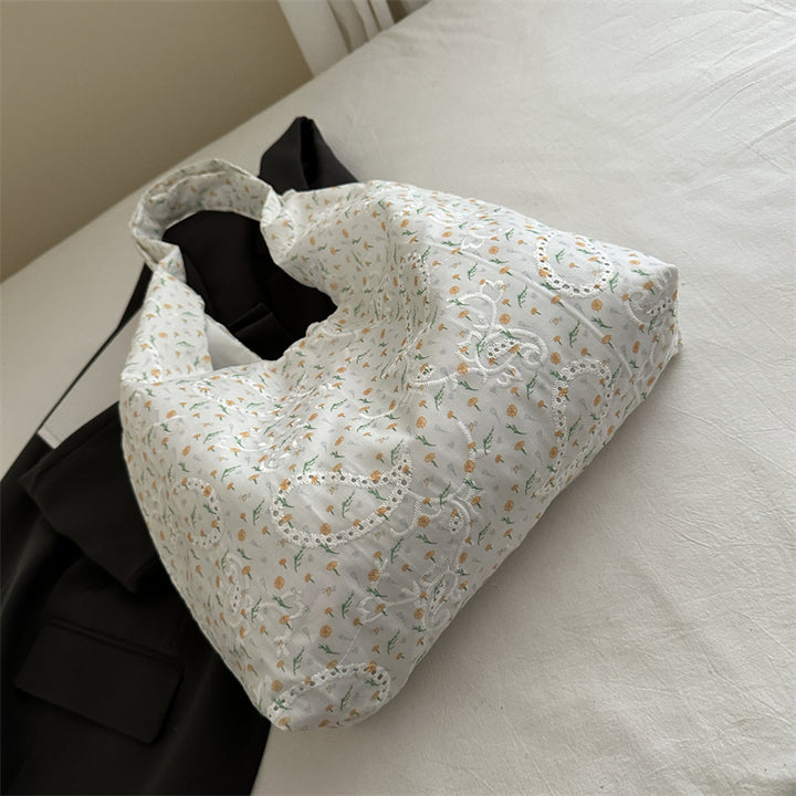 Floral Patterned Reusable Shopping Tote Bag