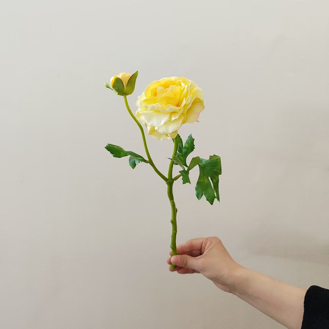 Premium Realistic Garden Rose Stem