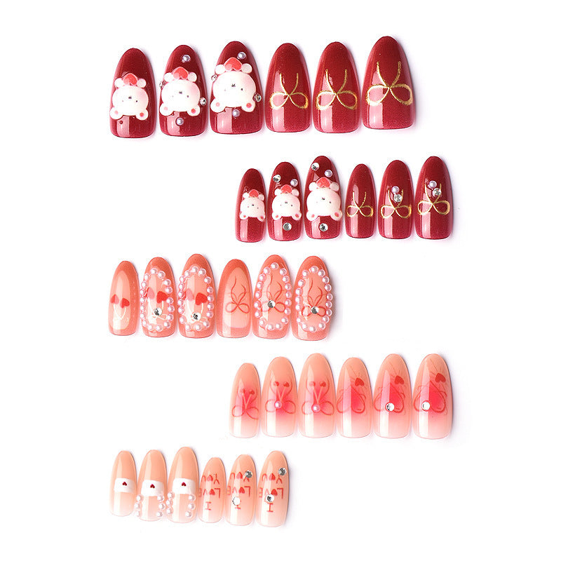 Artistic Decorative Press-On Nail Set Kalsten