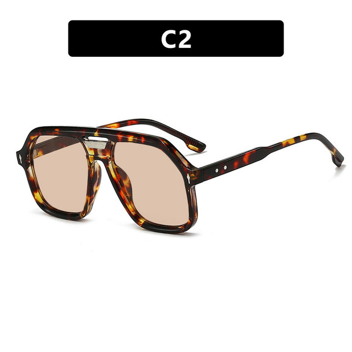 Women's oversized sunglasses with polygonal frame and UV protection Kalsten